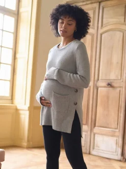 Online Seraphine Pull col rond en coton mélangé grossesse et allaitement