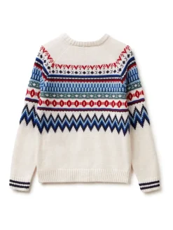 Online Benetton Pull en maille à motif jacquard