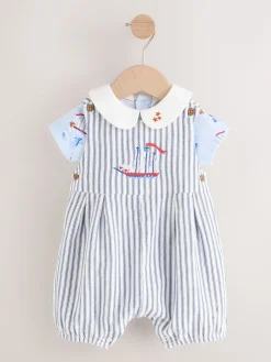Clearance Next Rayé bleu - Salopette bébé 100% coton Cath Kidston