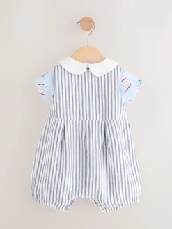 Clearance Next Rayé bleu - Salopette bébé 100% coton Cath Kidston