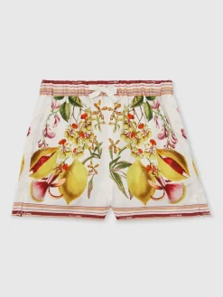 Outlet Reiss Sammie | Short NYBG en satin à imprimé floral