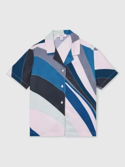 Outlet Reiss Tommi Chemises à col cubain imprimé