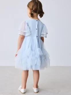 Baker by Ted Baker Robe bleue en maille brodée| Tenues Grandes Occasions|Robes