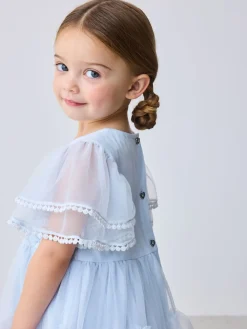 Baker by Ted Baker Robe bleue en maille brodée| Tenues Grandes Occasions|Robes