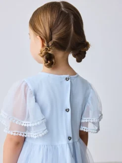 Baker by Ted Baker Robe bleue en maille brodée| Tenues Grandes Occasions|Robes