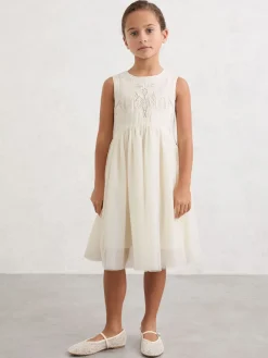 Sale Reiss Robe Phoebe à jupe en tulle avec dentelle