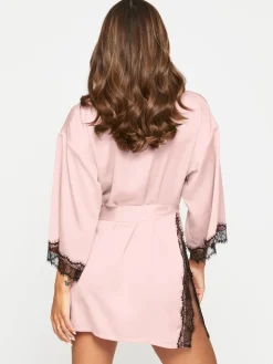 Ann Summers Rose - Satin Robe de chambre Cherryann Peignoirs|Femme Robes De Chambre