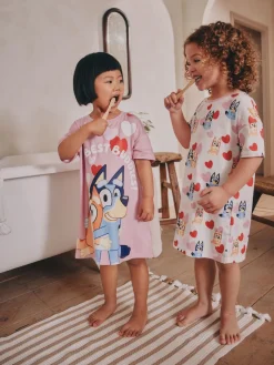 Next Rose - Bluey Nighties 2 Pack (2-8ans)| Chemises De Nuit|Tous Les Vêtements De Nuit