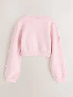 Hot Baker by Ted Baker Rose - Cardigan à manches nœuds et bords festonnés