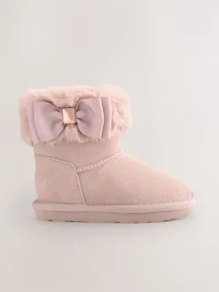 Baker by Ted Baker Rose - Chaussons bottes fille en fausse fourrure avec nœud| Chaussons|Tous Les Vêtements De Nuit