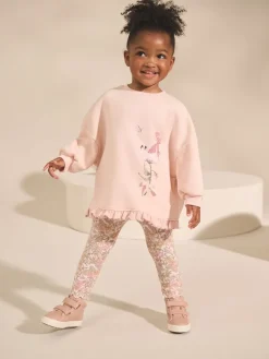 Discount Next Rose à fleurs fée - Ensemble Sweat-shirt et Leggings à ourlet à volants (3mois-7ans)