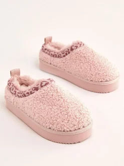 Lipsy Rose - chaussons en imitation peau de mouton à imprimé léopard EVA