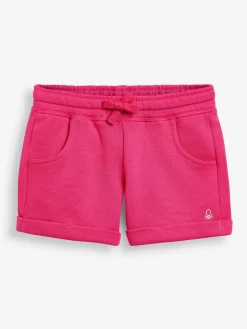 Benetton Rose foncé - Short en jersey Filles 100% coton| Shorts