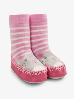 Best Jojo Maman Bébé Rose souris - Chaussettes mocassins