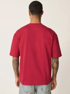 Hot Next - Coupe ample - T-shirt épais Rouge