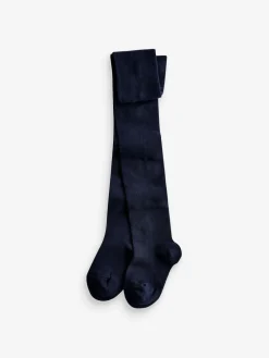 Sale Next Rouge Navy Bleu et Cream - Lot de 3 paires de collants en coton riche