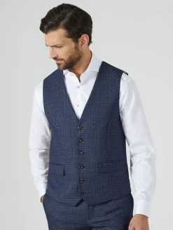 Clearance Skopes Woolf Check Coupe sur mesure Suit Gilet