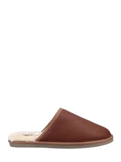 Outlet Hush Puppies Tan foncé - Chaussons Coady en cuir