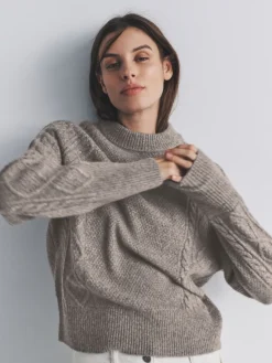 Clearance The Set 2 pulls en maille torsadée avec laine