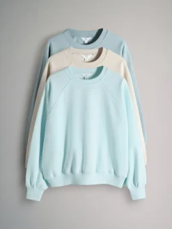 New The Set lot de 3 hauts de survêtement à manches raglan