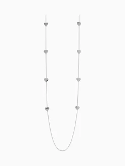 Clearance Next Tonalité argentée - Collier Corde Long Coeur