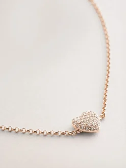 Best Next Tonalité d'or - Bracelet de cheville avec cœur pavé