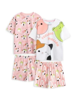Best Vanilla Underground Ensemble pyjama Squishmallows à manches courtes en 100% coton Lot de 2
