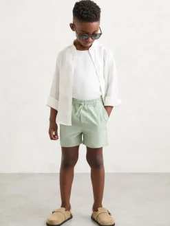 Sale Reiss Vert à la menthe - Cliff Drawstring Shorts de bain