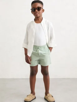 Sale Reiss Vert à la menthe - Cliff Drawstring Shorts de bain