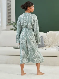 Discount Laura Ashley - Peignoir Josette Vert