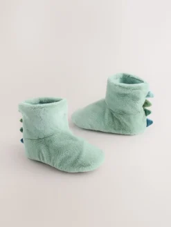 Sale Next Vert avec dinosaure - Chaussettes chaussons souples