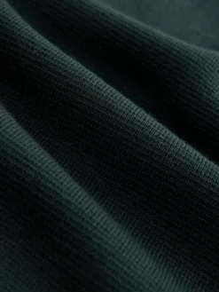 Best Next - Uni - Pull N.Premium Coupe classique 100% Coton Premium à fermeture éclair vert foncé
