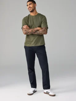 Discount Next - Ajustement régulier - T-shirt Essential Col rond en coton Vert kaki