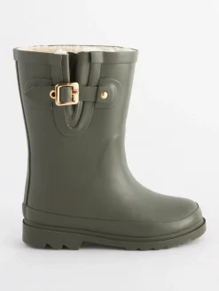Sale Next Vert kaki - Bottes en caoutchouc avec doublure chaude