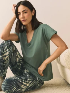 Sale Next Vert kaki - Pyjama à manches courtes