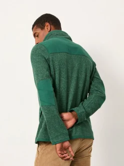 Fat Face Vert émeraude - Sweat FatFace à demi-fermeture éclair|Homme Vêtements Détente|Sweats Et Sweats À Capuche