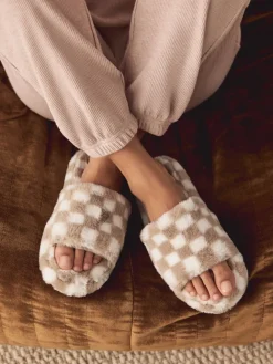 Sale Next Vert/Blanc - Chaussons Curseur à carreaux
