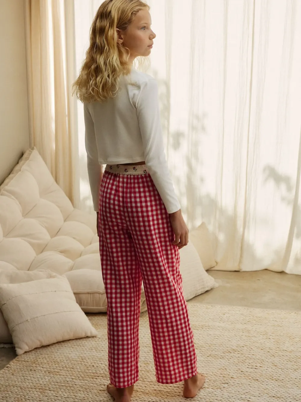 Best Next Vichy rouge/écru - Pyjamas Jambe large (3-16ans)