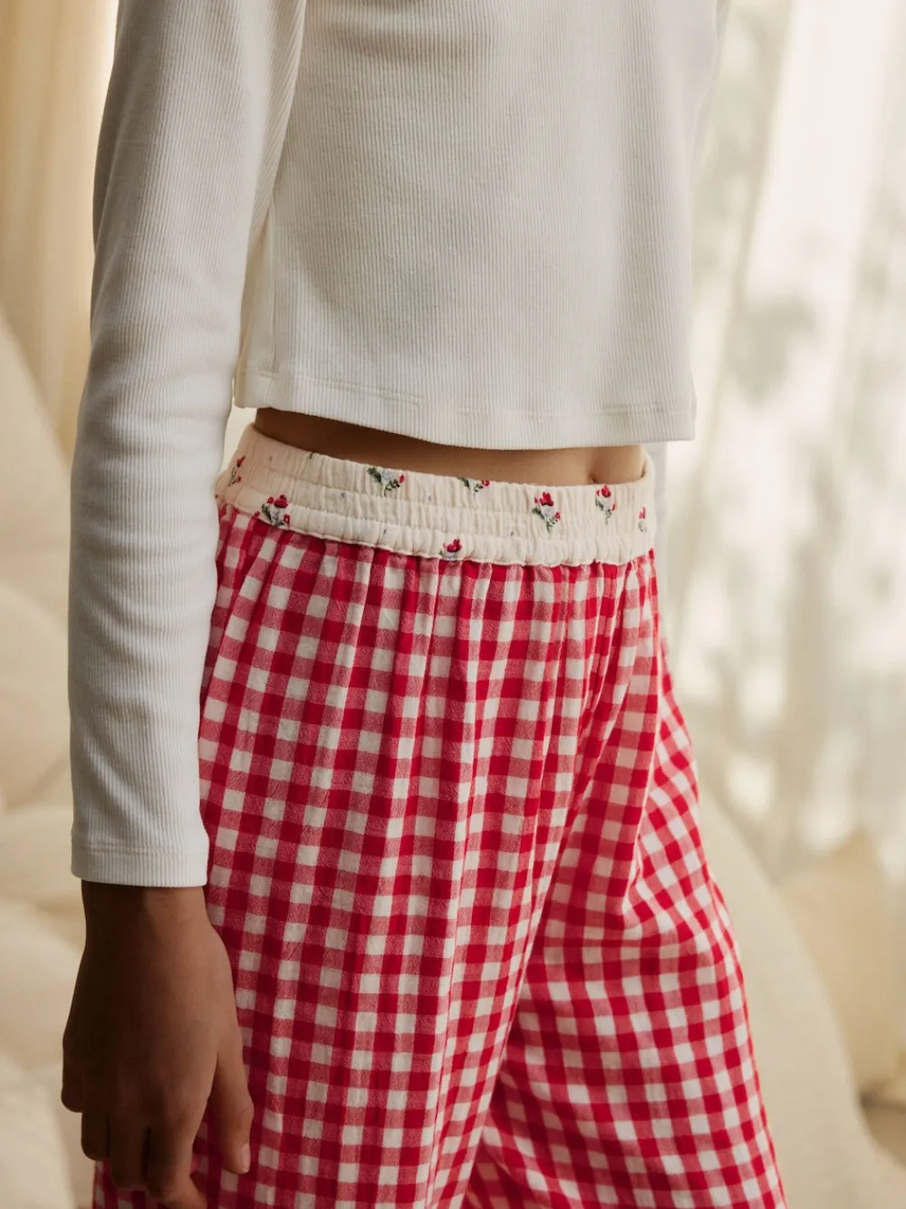Best Next Vichy rouge/écru - Pyjamas Jambe large (3-16ans)