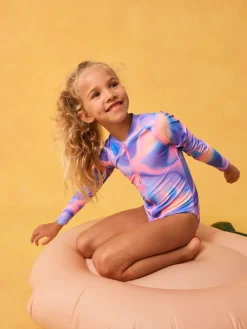 Discount Next - Maillot de bain Sunsafe à manches longues (3mois-16ans) Violet