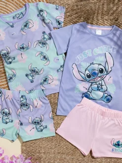Vanilla Underground Violet - Lot de 2 pyjamas Lilo & Stitch fille Disney| Vêtements De Nuit Et Pyjamas|Pyjamas