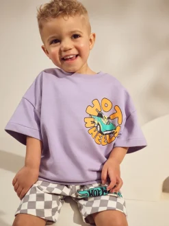 Discount Next Violet lilas - Ensemble de T-shirts courts à carreaux Hot Wheels (9mois-8ans)