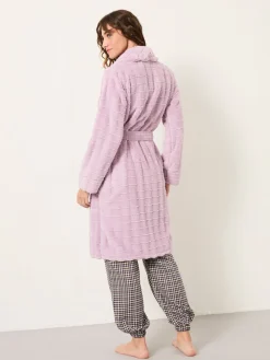 New Fat Face Violet lilas - Robe de chambre texturée confortable FatFace