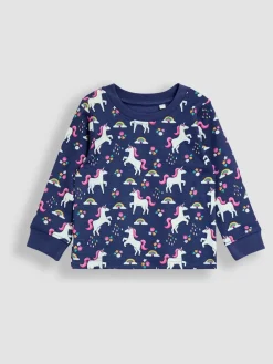 New Jojo Maman Bébé Violet motif licorne - Pyjama imprimé glow In The Dark Jersey