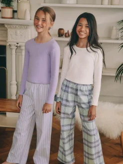 Best Next Violet/vert - Lot de 2 pantalons de pyjama tissés (3-16ans)