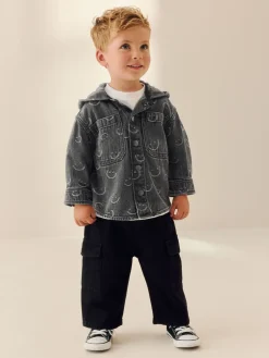 Best Next Visage gris - Surchemise à capuche en jean (3mois7ans)